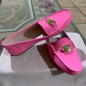 Kate Spade Carmen Pink Patent Leather Bit Loafers